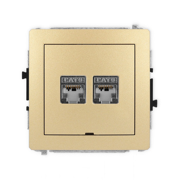 KARLIK DECO 29DGKBO-6  Gniazdo komputerowe podwójne 2xRJ45