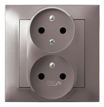 Ospel impresja GP-2YC/23 Gniazdo podwójne z/u niezamienność faz tytan
