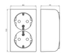 OSPEL BIS GN-2BS/24 Gniazdo podwójne z uziemieniem schuko brąz
