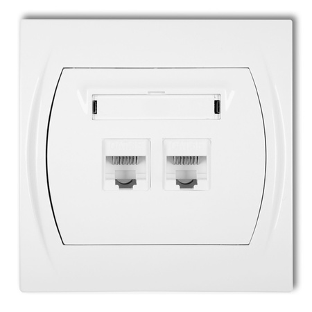 KARLIK LOGO LGK-2 Gniazdo komputerowe podwójne 2xRJ45