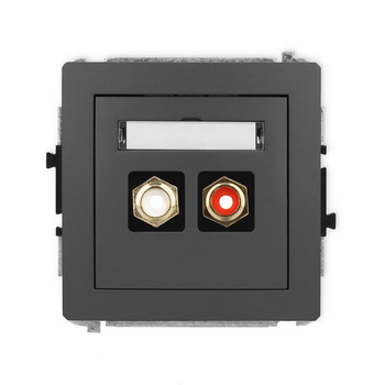 KARLIK DECO 28DGRCA-2  Gniazdo podwójne RCA (typu cinch - biały i czerwony