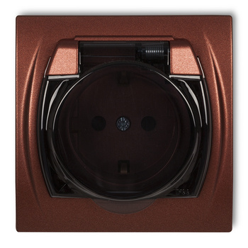 KARLIK LOGO 9LGPB-1sdp  Gniazdo bryzgoszczelne  SCHUKO 2P+Z (klapka dymna