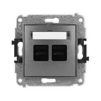 KARLIK MINI 11MGUSB-8  Gniazdo podwójne 2xUSB C-C