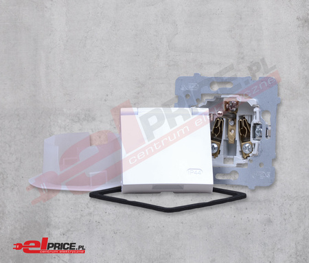 Ospel as gph-1gz/m/00/w gniazdo pojedyncze z uziemieniem brzyzgoszczelne ip44