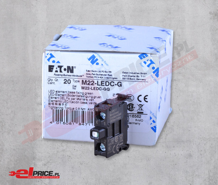 Eaton m22-ledc-g dioda led czerwona 24v tylna ścianka