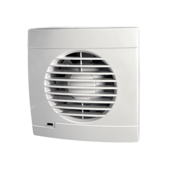 Wentylator domowy Aero RS100HT+ czujnik wilgoci z opóźnieniem czasowym, kontrolka LED, klapka zwrotna, fi 100 mm, kolor biały