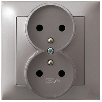 Ospel impresja GP-2YZ/23 Gniazdo podwójne z uziemieniem kompletne