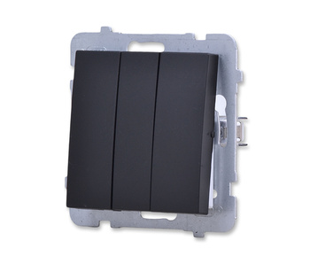 OSPEL AS ŁP-13G/m/33 Łącznik potrójny czarny metalik