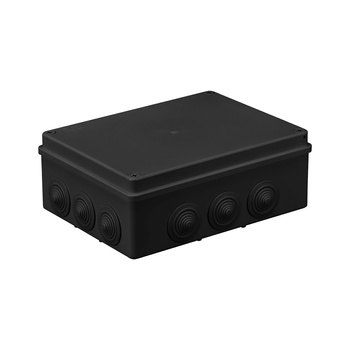 Puszka hermetyczna 240x190x90, 12 dławików, odporna na UV, czarna, IP65