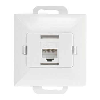 Gniazdo 1xRJ45 Cat5 Pearl, RJ45-5CAT/P1, biały
