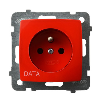 OSPEL KARO GP-1SZD/m/00 Gniazdo pojedyncze z uziemieniem DATA