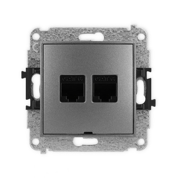 KARLIK MINI 11MGKBO-4  Gniazdo komputerowe podwójne 2xRJ45