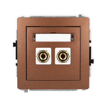 KARLIK DECO 9DGG-3  Gniazdo głośnikowe pojedyńcze (typu banan - czerwony i czarny