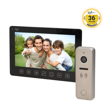 Zestaw wideodomofonowy bezsłuchawkowy, kolor 7" EXEDRA, czarny