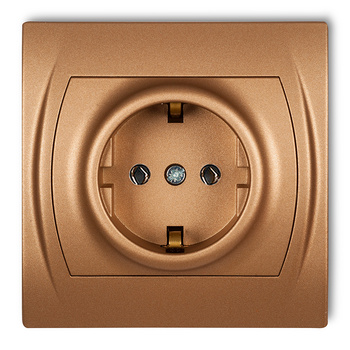 KARLIK LOGO 8LGP-1s Gniazdo pojedyncze z uziemieniem SCHUKO 2P+Z (bez przesłon torów prądowych)