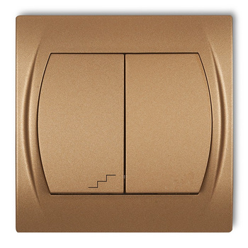 KARLIK LOGO 8LWP-10L.1 Łącznik jednobiegunowy ze schodowym podświetlany (wspólne zasilanie)