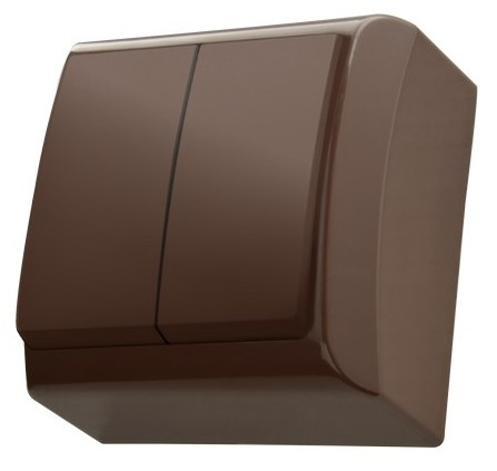 Ospel bis ŁN-2B/24 Łącznik dwugrupowy świecznikowy brąz