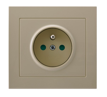 OSPEL KIER GP-1WZP/01 Gniazdo z uziemieniem z przesłonami torów