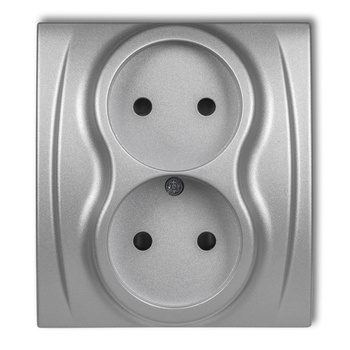 KARLIK LOGO 7LGP-2p  Gniazdo podwójne bez uziemienia 2x2P (przesłony torów prądowych)