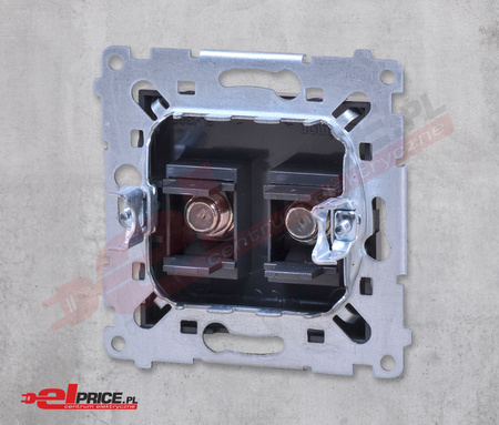 Kontakt simon 54 dasf2.01/48 gniazdo antenowe typu f podwójne