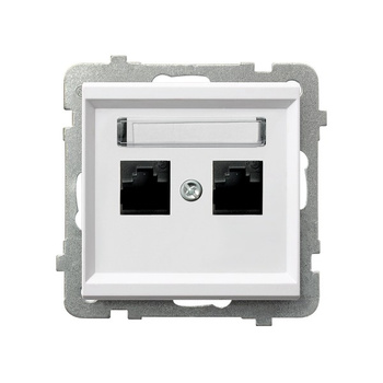 OSPEL SONATA GPK-2R/K/m/00 Gniazdo komputerowe podwójne, kat. 5e MMC