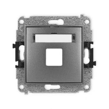 KARLIK MINI 11MGM-1P  Gniazdo multimedialne pojedynczego bez modułu (standard Keystone)