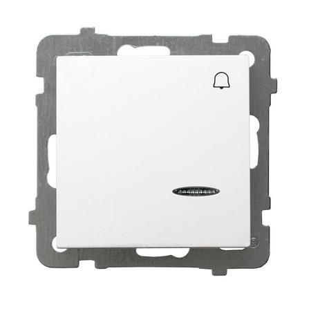 Ospel as ANTYBAKTERYJNY ŁP-6GAS/m/00 Łącznik zwierny "dzwonek" z podświetleniem niebieskim, produkt zawiera nanocząsteczki srebra