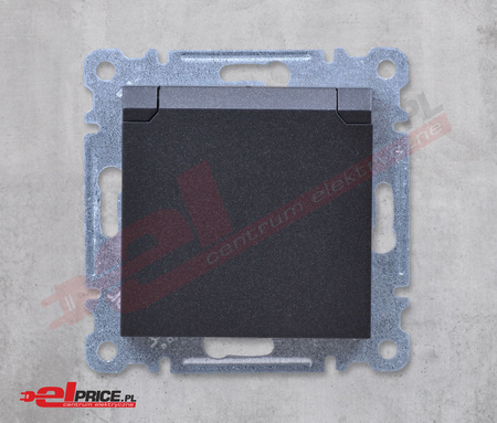 Hager lumina wl1123 gniazdo z uziemieniem pokrywa