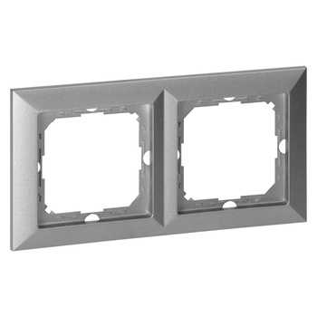 Ramka podwójna Pearl, Ra-2P, srebrny