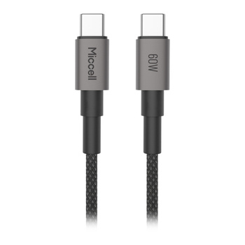 Kabel USB-C - USB-C Miccell VQ-D34, 60W, 1,2m, czarny