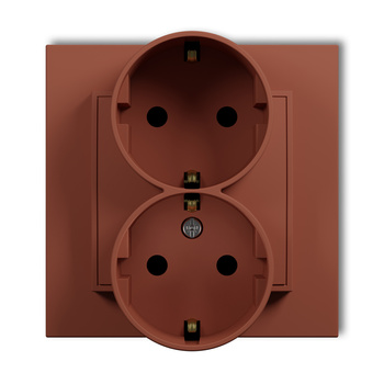 KARLIK MINI 63MGP-2sp Gniazdo podwójne z uziemieniem SCHUKO 2x(2P+Z) (przesłony torów prądowych)