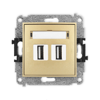 KARLIK MINI 29MGUSB-2  Gniazdo podwójne 2xUSB A-A 2.0