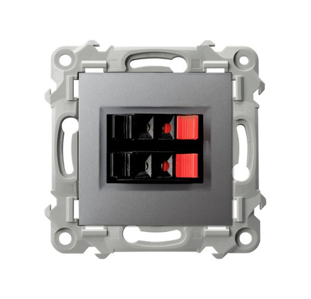 OSPEL SZAFIR GG-2Z/m/70 Gniazdo głośnikowe podwójne szary