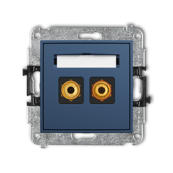 KARLIK ICON 64IGG-4 Mechanizm gniazda głośnikowego pojedynczego (typu banan - czerwony i czarny, pozłacany, 4 mm2, skręcany)