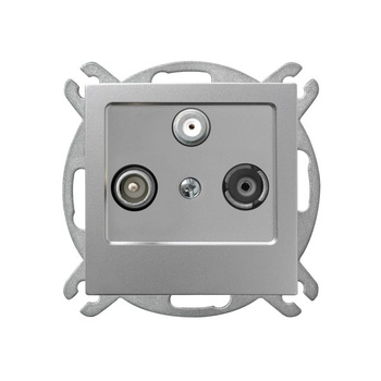 OSPEL AS GPA-GS/m/18 Gniazdo RTV-SAT końcowe srebro