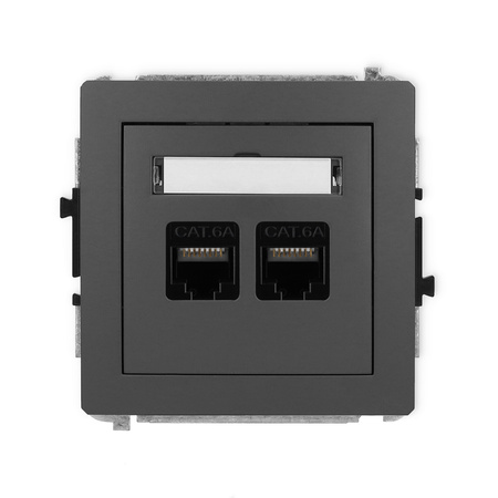 KARLIK DECO 28DGK-8 Gniazdo komputerowe podwójne 2xRJ45