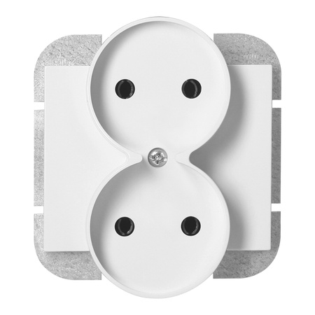 Gniazdo podwójne p/t 2x2P Onyx, 16A, 250V, PT-5OR, biały