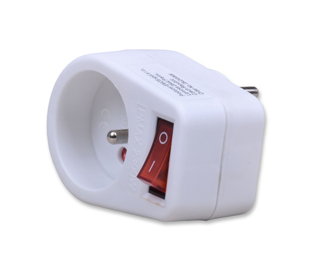 EMOS P0027 GNIAZDO ELEKTRYCZNE Z WYŁĄCZNIKIEM WTYCZKA