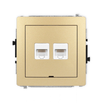 KARLIK DECO 29DGKBO-2  Gniazdo komputerowe podwójne 2xRJ45