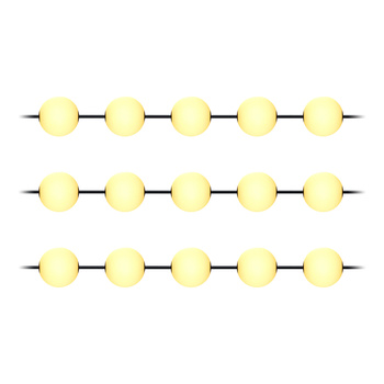 Girlanda oświetleniowa, 15 x 1W, 15 x 60lm, 2500K, 10,5m