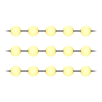 Girlanda oświetleniowa, 15 x 1W, 15 x 60lm, 2500K, 10,5m