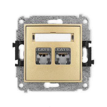KARLIK MINI 29MGK-6  Gniazdo komputerowe podwójne 2xRJ45