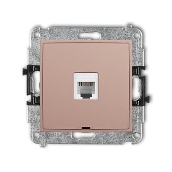 KARLIK MINI 62MGTBO-1 Mechanizm gniazda telefonicznego pojedynczego 1xRJ11, 4-stykowy, beznarzędziowe, bez pola opisowego