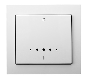 OSPEL KIER ŁP-11WS/00 Łącznik dwubiegunowy z podświetleniem biały