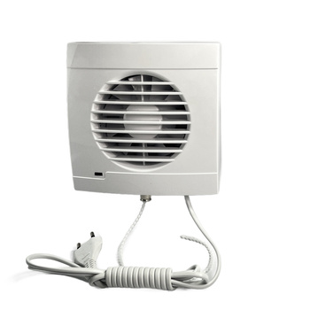 Wentylator domowy Vulkan RK100 kontrolka LED, przewód z wtyczką, łożysko kulkowe, fi 100 mm, kolor biały