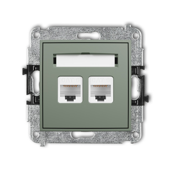 KARLIK ICON 61IGK-4 Mechanizm gniazda komputerowego podwójnego 2xRJ45, kat. 6, 8-stykowy
