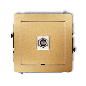 KARLIK DECO 29DGFBO-1  Gniazdo antenowe pojedyńcze  typu F (SAT) niklowany