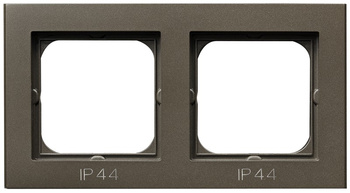 OSPEL SONATA RH-2R/40 Ramka podwójna do łączników IP-44 czekoladowy