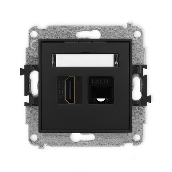 KARLIK ICON 12IGHK  Gniazdo pojedyńcze  HDMI 2.0 + gniazda komp. poj. 1xRJ45