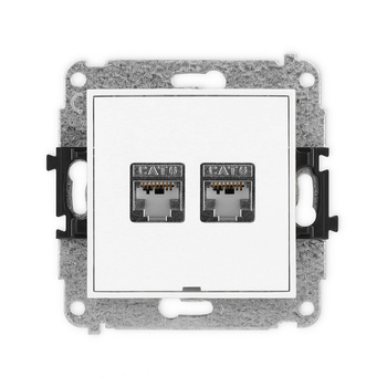 KARLIK MINI MGKBO-6  Gniazdo komputerowe podwójne 2xRJ45